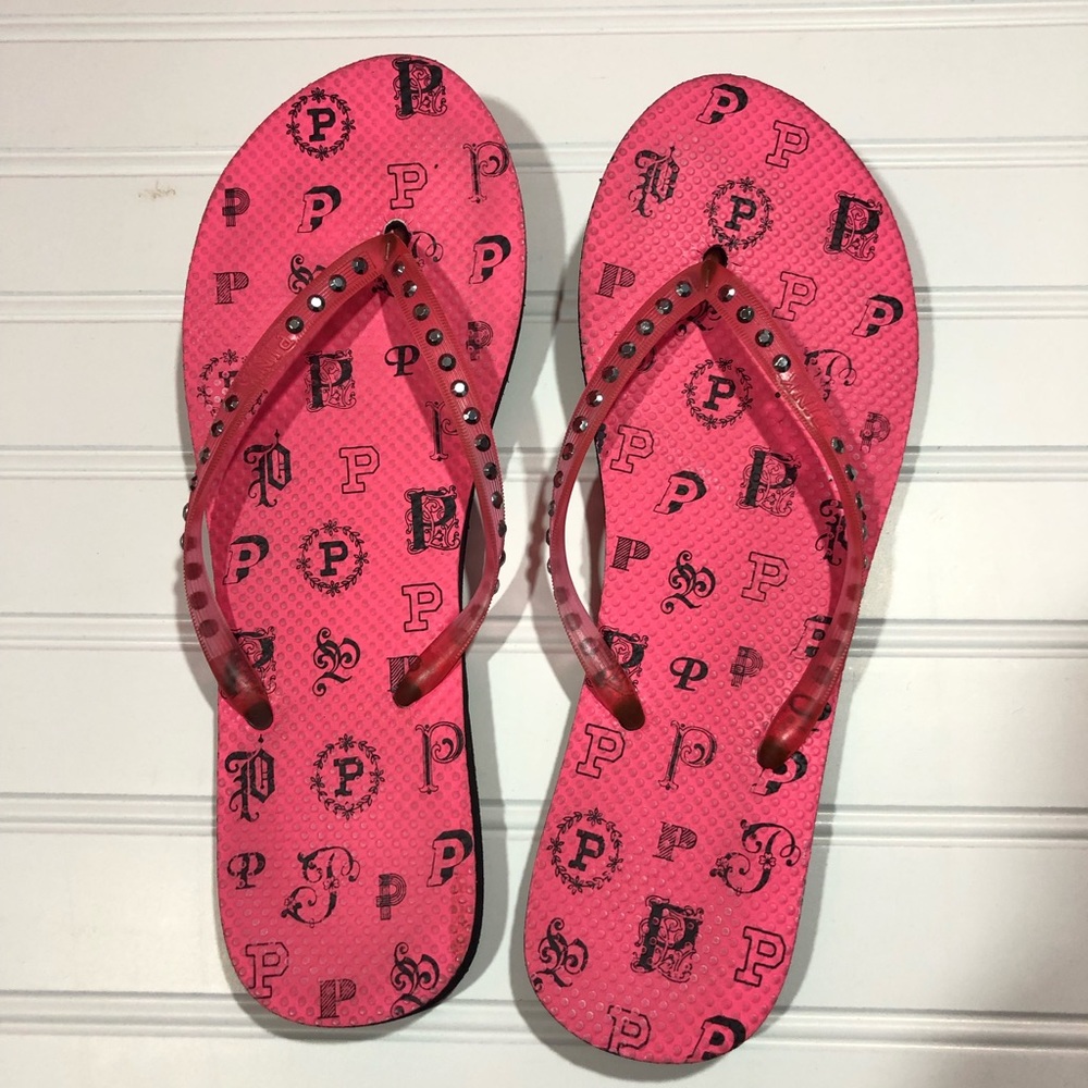 PINK flip flops. Size m